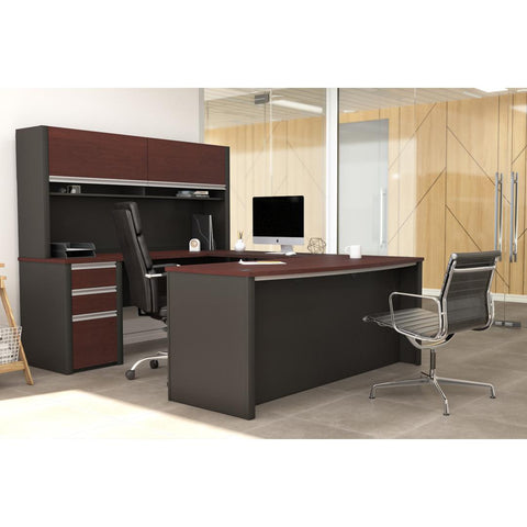 72W U-Shaped Executive Desk with Pedestal and Hutch
