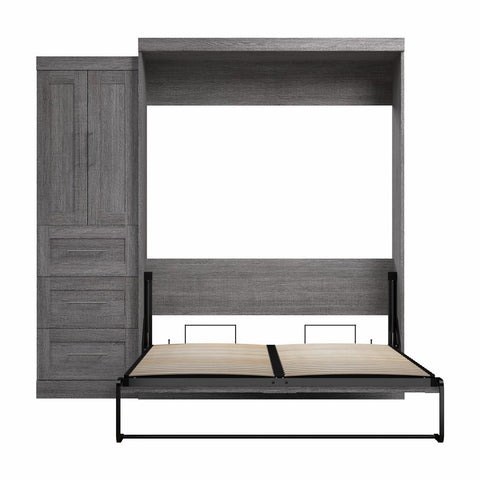 Queen Murphy Bed with Closet Storage Cabinet (89W)