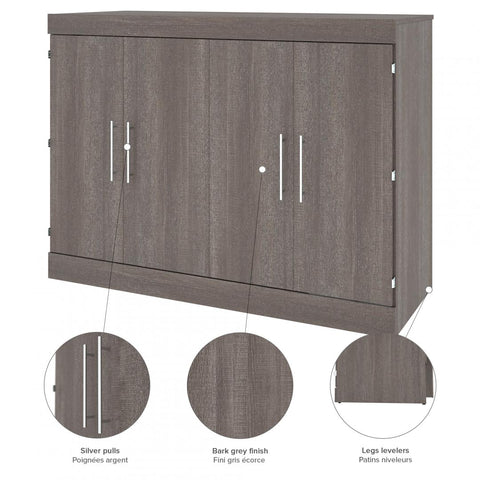 Lit cabinet deux places (double) avec matelas 60L