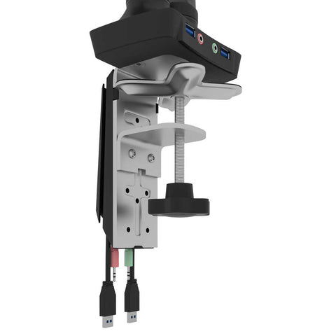 Dual Monitor Arm with Pistons