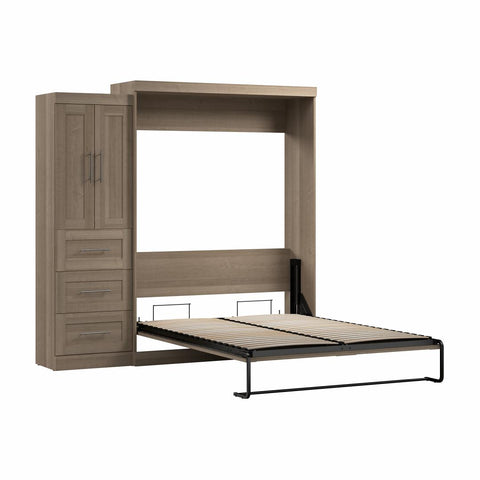 Queen Murphy Bed with Closet Storage Cabinet (89W)