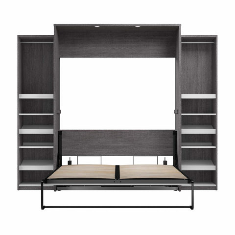 Grand lit escamotable avec 2 organisateurs de garde-robe (105L)