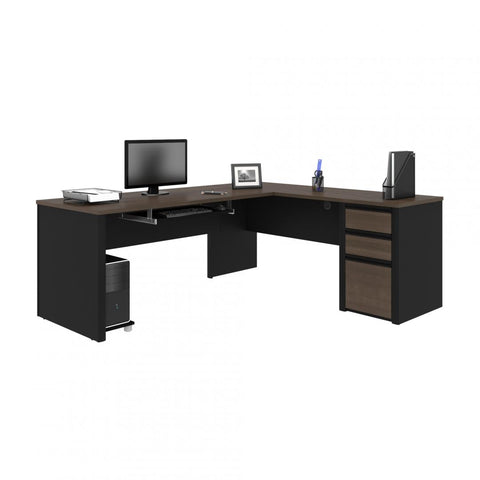 Bureau en L 72L avec caisson