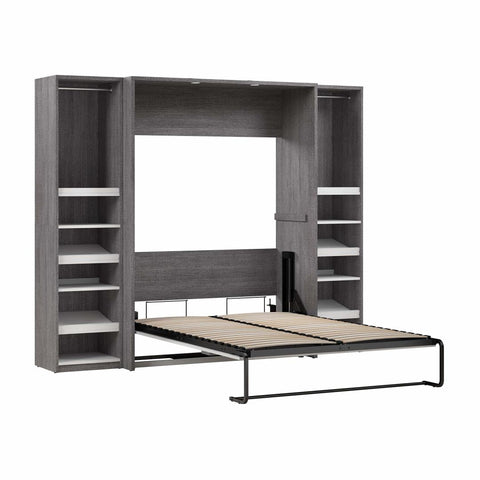 Lit escamotable double avec 2 organisateurs de garde-robe (99L)
