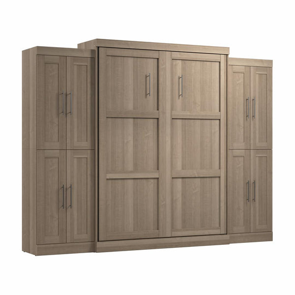 Queen Murphy Bed with Storage Cabinets (115W)