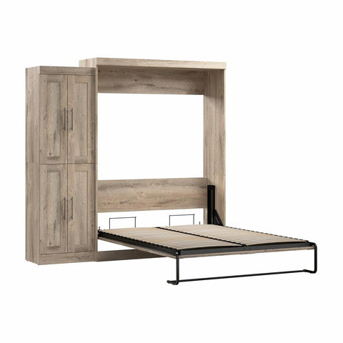Grand lit escamotable avec organisateur de garde-robe (90L)