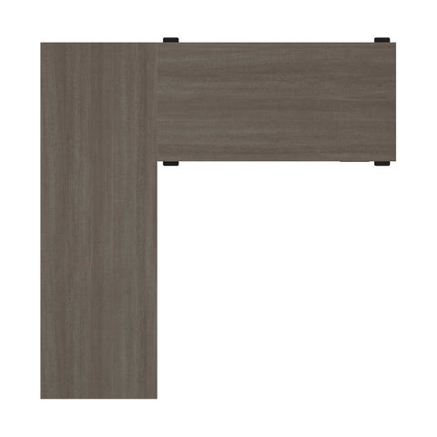 72W L-Shaped Standing Desk with Pedestal