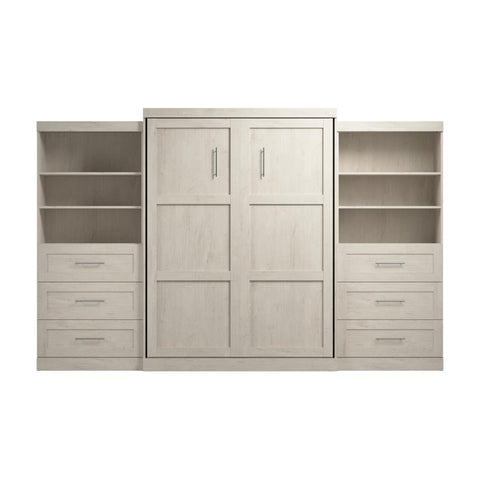 Grand lit escamotable et 2 étagères avec tiroirs (136L)
