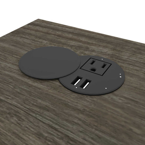 Bureau en L avec huche