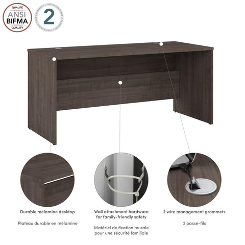 Bureau sans caisson 65L