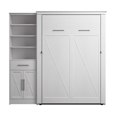 Full Murphy Bed and Closet Organizer with Drawer and Doors (88W)