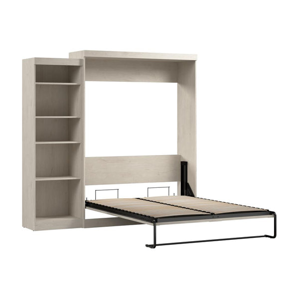 Queen Murphy Bed with Shelving Unit (90W)
