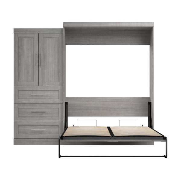 Grand lit escamotable et armoire avec tiroirs (101L)