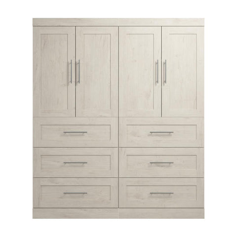Contemporary Closet System with Drawers, 72W x 19D