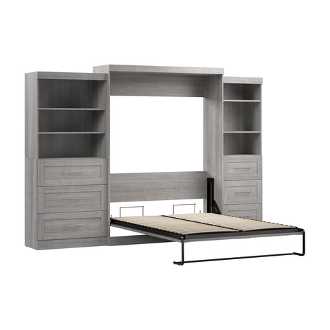 Grand lit escamotable et 2 étagères avec tiroirs (126L)