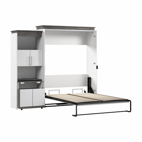 Grand lit escamotable avec armoire et bureau rétractable (97L)