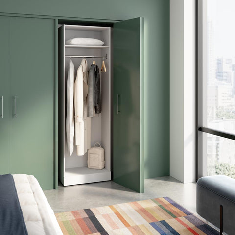 Organisateur de garde-robe modulaire avec tringle et tablette 25L x 16P