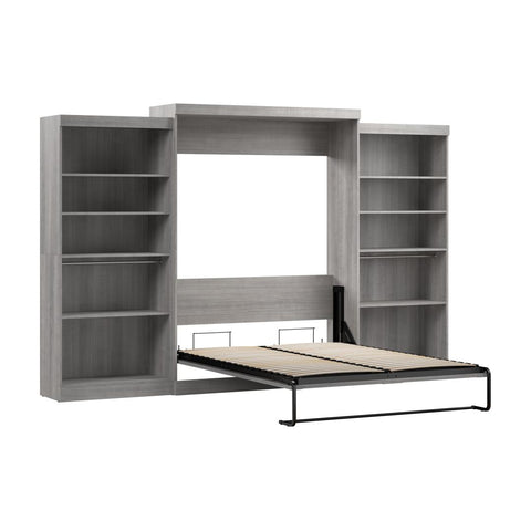 Grand lit escamotable avec 2 étagères (137L)