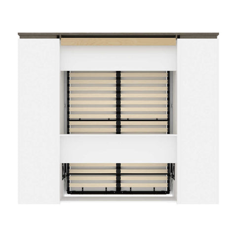 Full Murphy Bed and Narrow Storage Solutions with Drawers (99W)