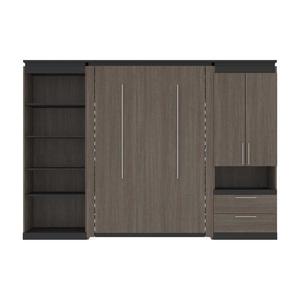Lit escamotable deux places (double) avec rangement multifonctionnel (119L)