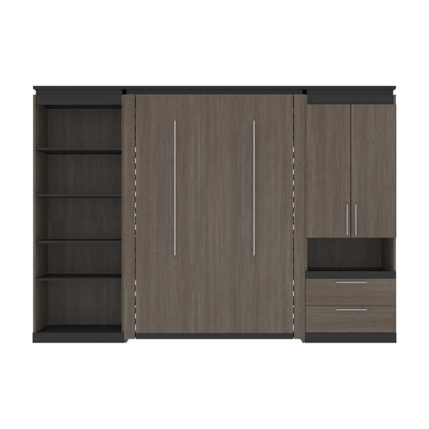 Lit escamotable deux places (double) avec rangement multifonctionnel (119L)