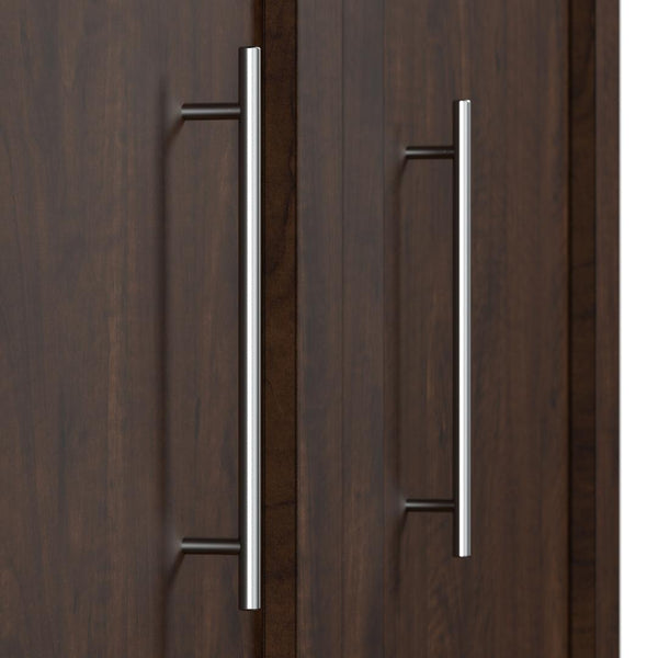 Lit escamotable double et 2 étagères avec tiroirs (120L)