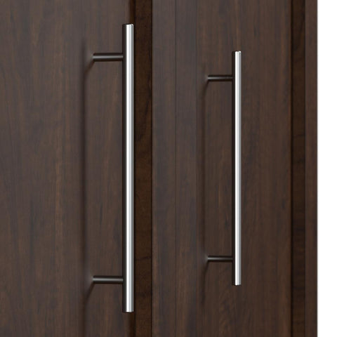 Lit escamotable double et 2 étagères avec tiroirs (120L)