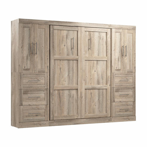 Lit escamotable double avec armoires-penderies (109L)