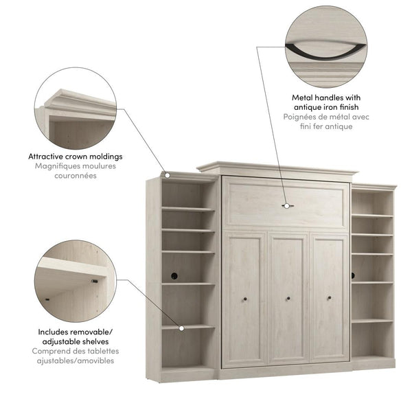 Grand lit escamotable et 2 organisateurs de garde-robe (115L)