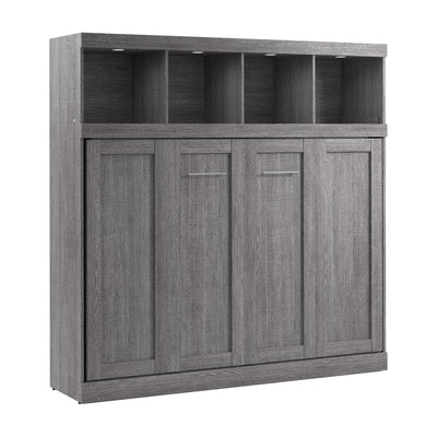 80W Full Horizontal Murphy Bed with Overhead Storage