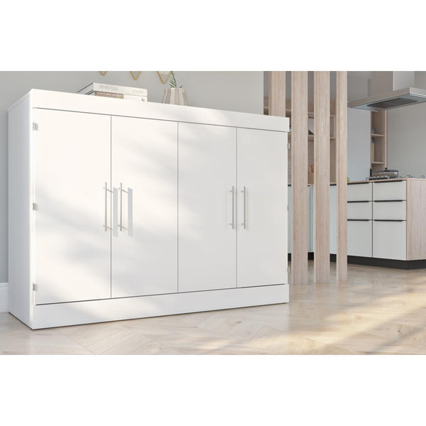 Lit cabinet deux places (double) avec matelas 60L