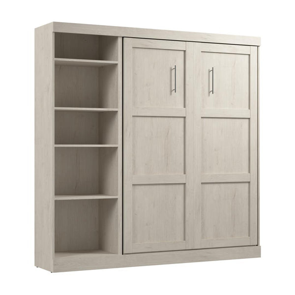 Lit escamotable double avec étagère (84L)