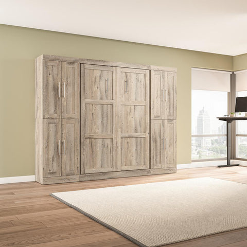 Full Murphy Bed with Storage Cabinets (109W)