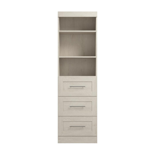 Contemporary Closet System with Drawers, 25W x 19D