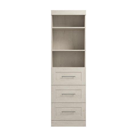 Contemporary Closet System with Drawers, 25W x 19D