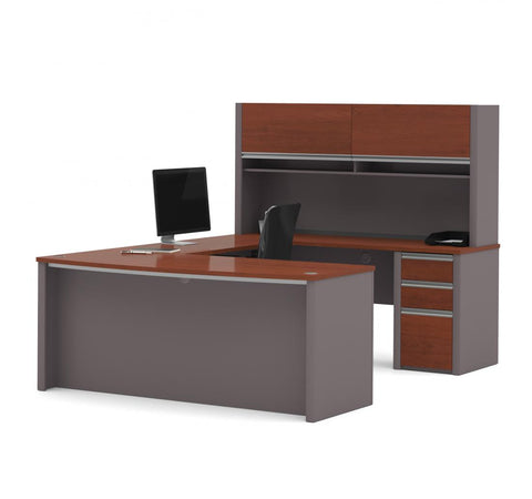 Bureau de direction en U 72L avec caisson et huche