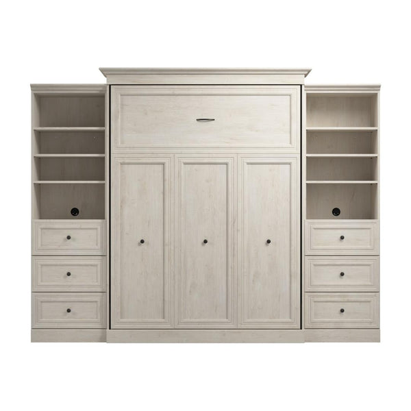 Grand lit escamotable et 2 organisateurs de garde-robe avec tiroirs (115L)
