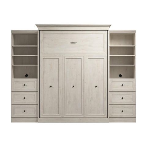 Grand lit escamotable et 2 organisateurs de garde-robe avec tiroirs (115L)