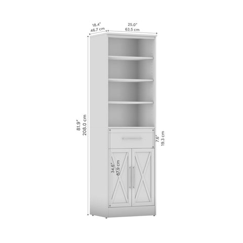 25W Closet Organizer with Drawer and Doors
