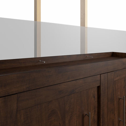 Grand lit escamotable avec armoires (115L)