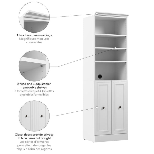 Traditional Closet System with Shelves & Doors, 25W x 20D