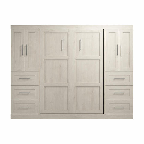 Full Murphy Bed with Closet Storage Cabinets (109W)