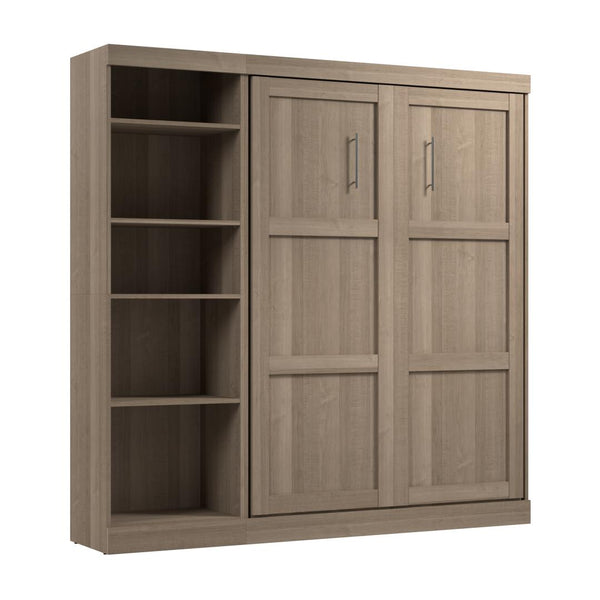 Lit escamotable double avec étagère (84L)