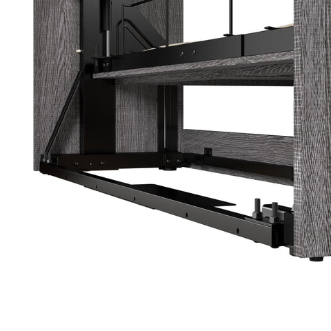 Lit escamotable double avec organisateur de garde-robe (84L)