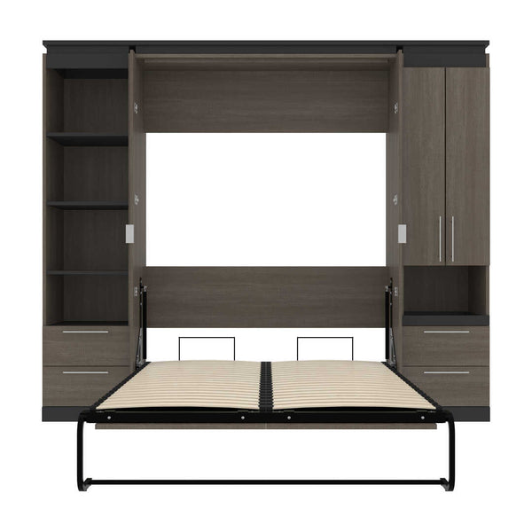 Lit escamotable deux places (double) et solutions de rangement étroites avec tiroirs (99L)