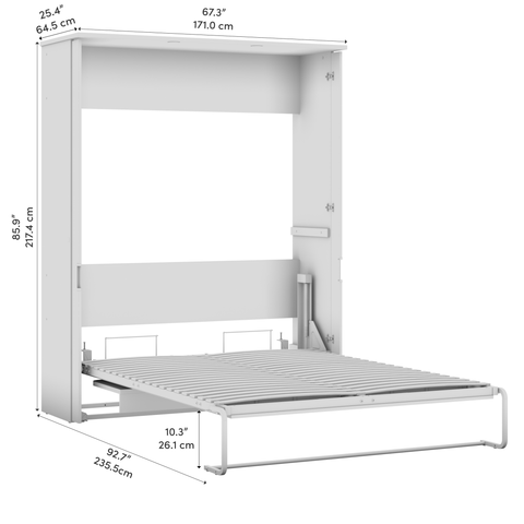 68W Queen Murphy Bed with Desk