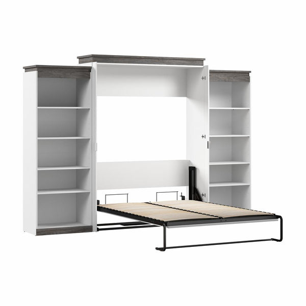 Queen Murphy Bed with Shelves (126W)