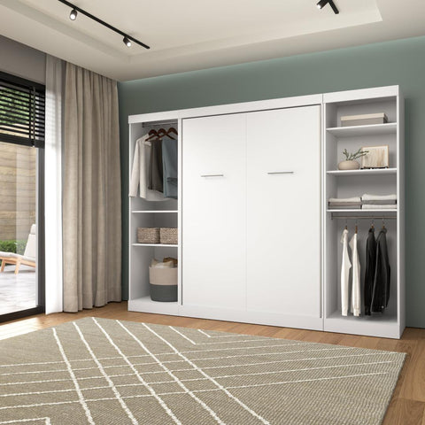 Lit escamotable double et 2 organisateurs de garde-robe (109L)