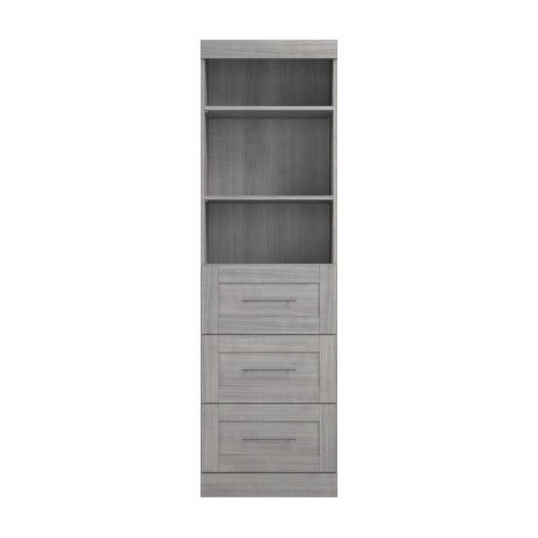 Contemporary Closet System with Drawers, 25W x 19D