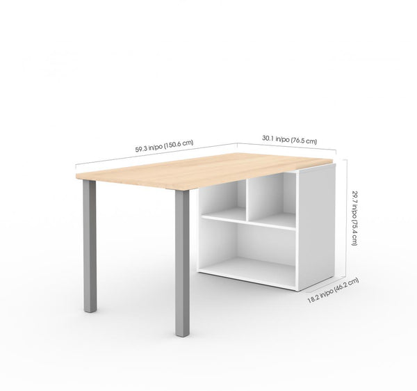 60W Table Desk with Storage
